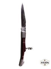 Laguiole By Flying Colors Wood Handled Folding Knife With Corkscrew